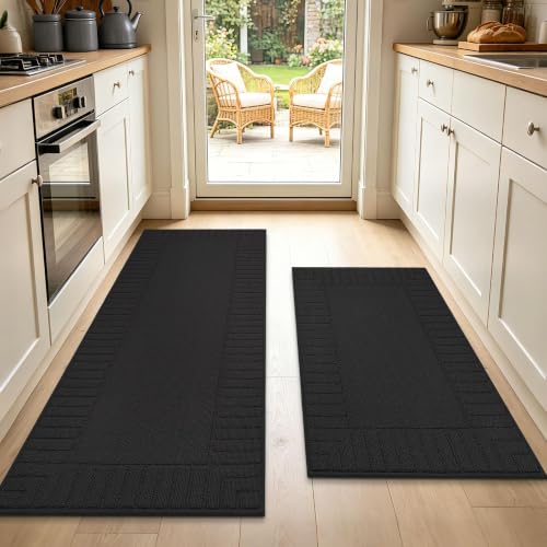 Kitchen Rugs Non Slip Washable 2PCS