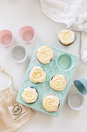 Reusable Silicone Baking Cups Silicone Muffin Liners for Cupcakes (Regular)