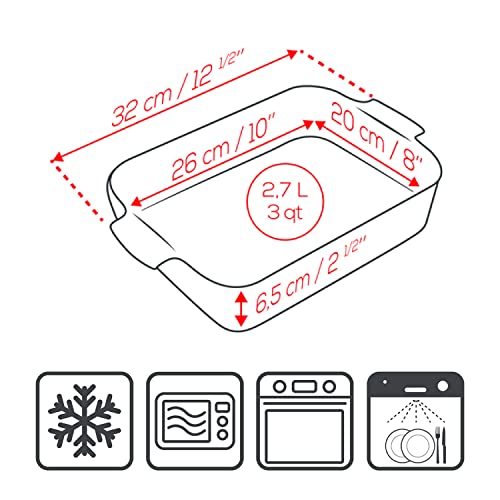 Appolia Rectangular Oven Dish (Red / 8.67 inches)