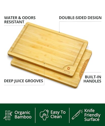 Wooden Cutting Boards for Kitchen Meal Prep & Serving (3-Piece (Gift_Set) / Natural)