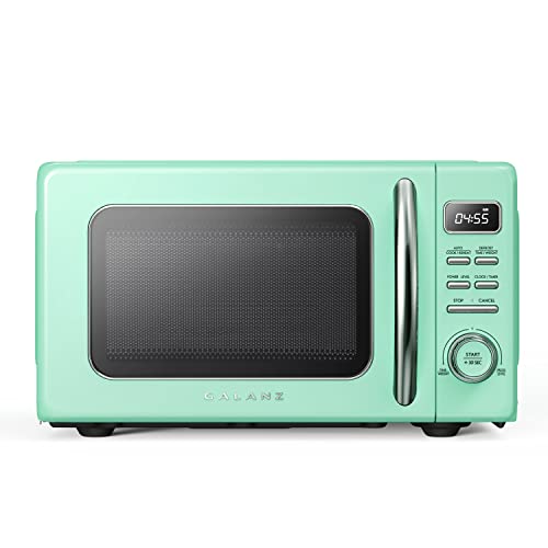 GLCMKZ11GNR10 Retro Countertop Microwave Oven with Auto Cook & Reheat (Green / 1.1 cu ft / Modern)