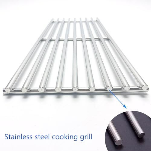 17-3/8" Stainless Steel Grates for Broil King Baron 320, 340, 420, 440, 490 Huntington 2122-64 2122-67 6020-54 6020-57 6020-64 Broil-Mate 7020-54 7020-64 7120-64 Sterling Gas Grill (17-3/8" x 25-1/2")