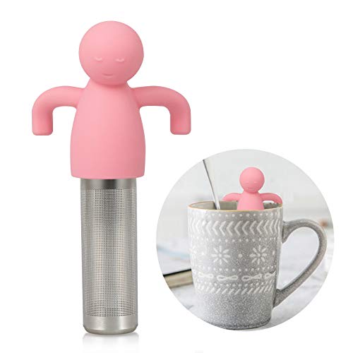Loose Leaf Tea Infuser Tea Steeper for Girl Kid Extra Fine Mesh Pink (Pink)