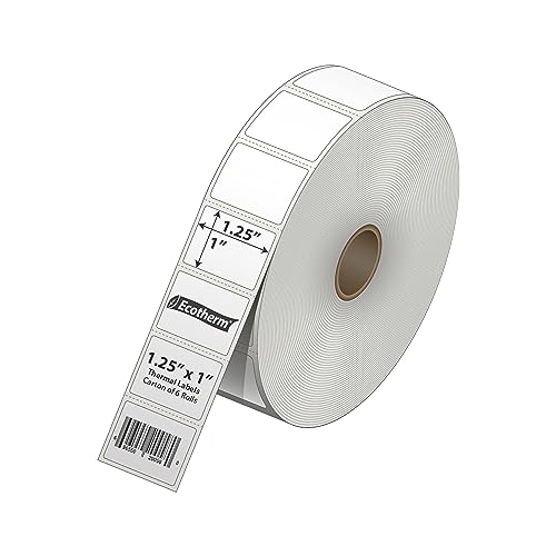 1.25" x 1" Thermal Labels (14040 Count)