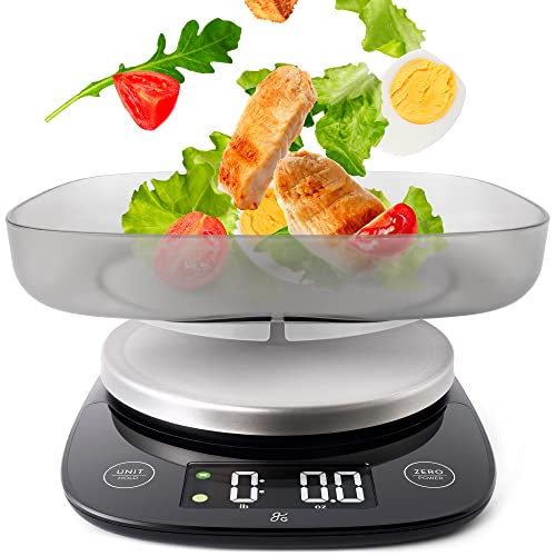 Digital Food Scale with Bowl (Black with Bowl)