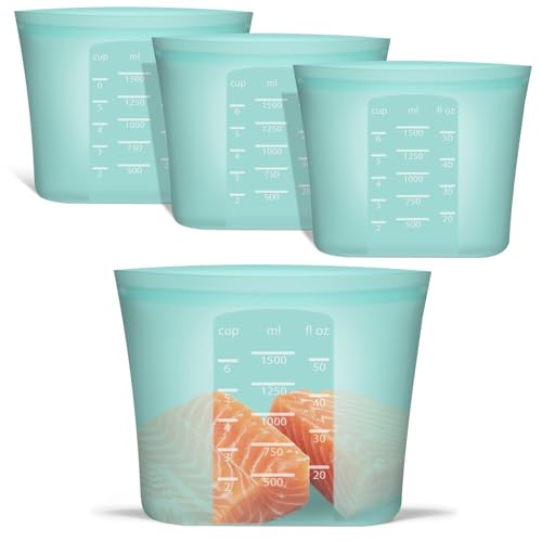 Large Reusable Storage Bag (Aqua | Medium | 4 Pack)