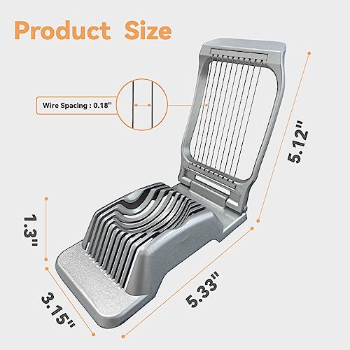 Egg Slicer for Hard Boiled Eggs Heavy Duty Egg Cutter Stainless Steel Wire