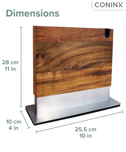 Magnetic Knife Block with Integrated Sharpener