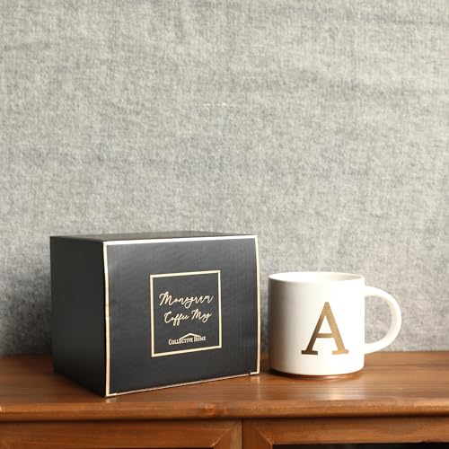 Monogram Ceramic Mugs (gold-A)