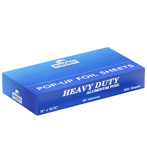 Precut Pop Up Heavy Duty Aluminum Foil Sheets (300 Count)