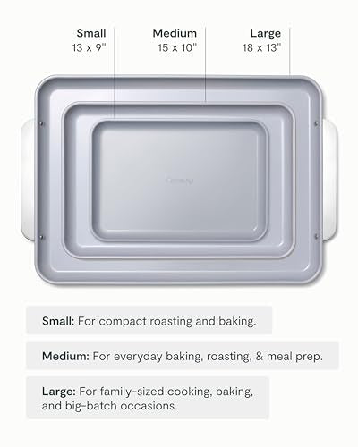 Non Stick Ceramic Baking Sheet Trio and Cookie Sheet Set (Perracotta / Baking Sheet Trio & Cookie Sheet)