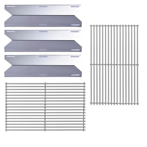17 3 4” Stainless Steel Heat Plate and 19.25" Cooking Grids for Jenn Air 720