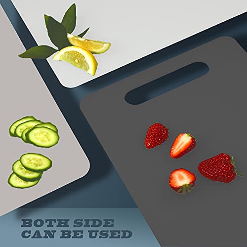 Plastic Utility Cutting Board with Handles (Almond)