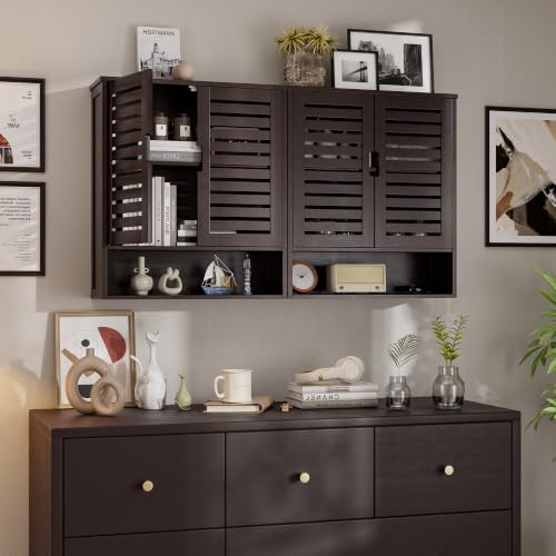 Bathroom Cabinet Wall Mounted (Brown)