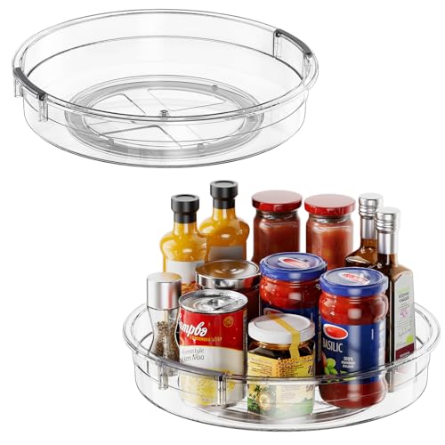 2 Pack 12 Inch Lazy Susan Organizer Turntable for Cabinet (2 Count)