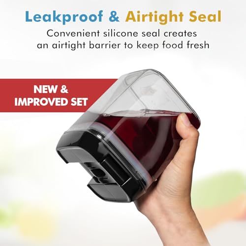 6PC (0.5L, 2.1 Cup, 17oz) Airtight Food Storage Containers + 6 Spoons (6 Count)