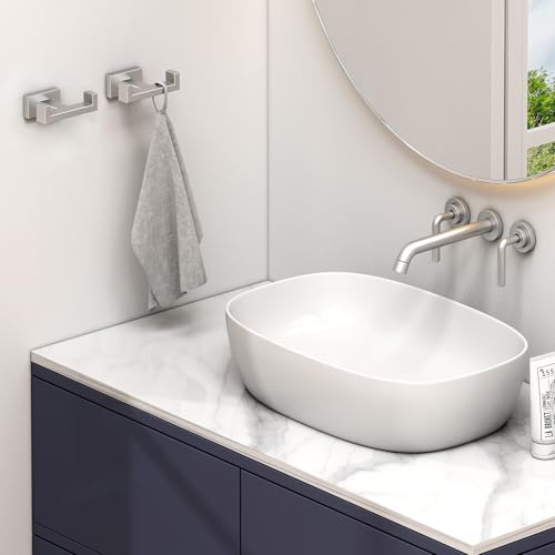 Bathroom Double Hook Brushed Nickel (2 Pack / Brushed Nickel)