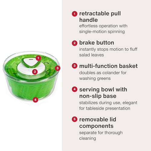 Easy Spin 2 AquaVent Large Salad Spinner (New Green Easy Spin / Large)