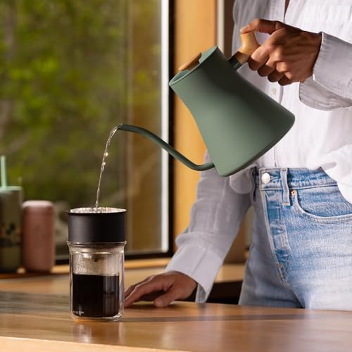 Stagg EKG Pro Gooseneck Electric Kettle (Smoke Green with Maple Wood Handle / EKG Pro)