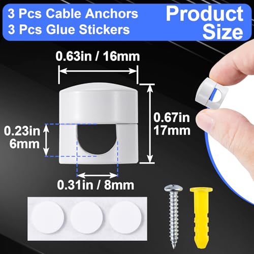 3 Sets Charger Holders for Cords (3 Count)