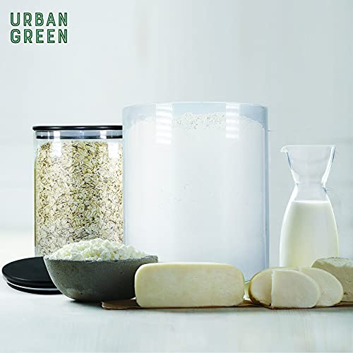 Glass Jars with Black Lids (2 Sets of 100oz)