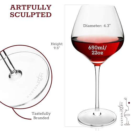 Crystal Wine Glasses Set of 2 (2 Count)