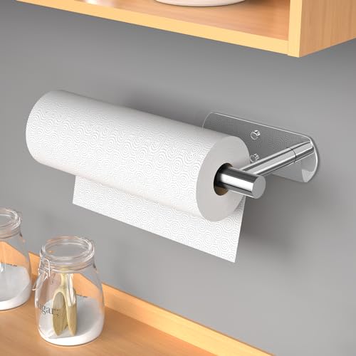 Self Adhesive Paper Towel Holder Under Cabinet Mount (Polished Chrome / 1 Pack)