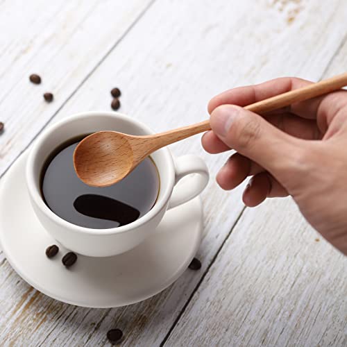 4 PCS 6 Inch Honey Dipper Sticks and 4 PCS 7.87 Inch Coffee Stirring Spoons