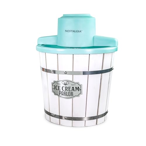 Electric Ice Cream Maker (4 Qt / Aqua/White)