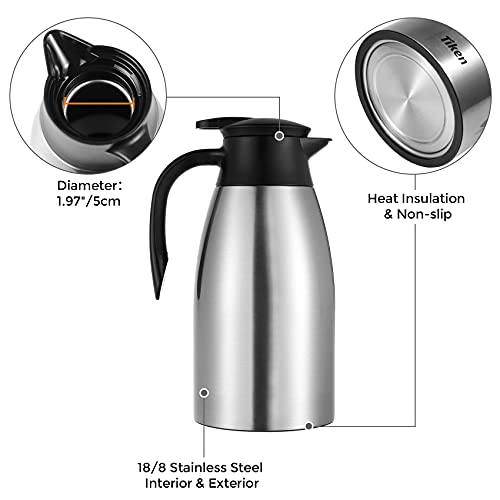 68 Oz Thermal Coffee Carafe (Silver / 68 Ounces)