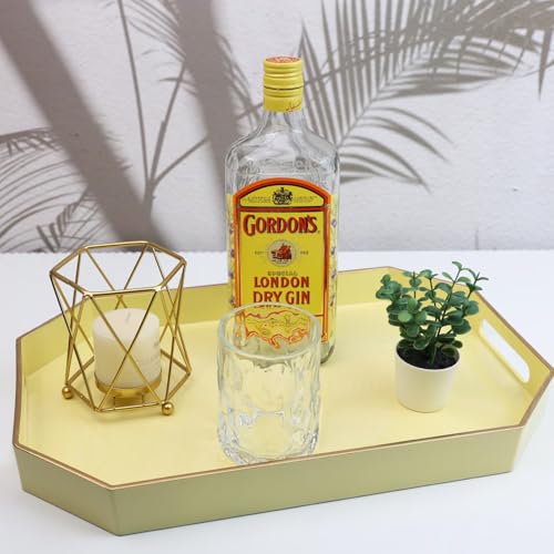 Yellow Plastic Serving Tray for Ottoman (C8 Yellow / 15.7" x 10.2" x 1.6")
