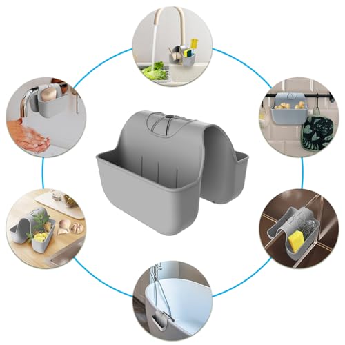 Sponge Holder for Kitchen Sink (Gray)