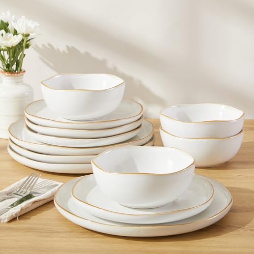 Dinnerware Set for 4 (White / Set (12pcs))