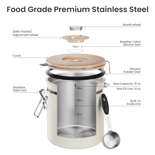 Coffee Canister (Cream / 16 oz)