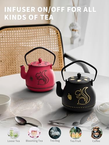 Teapot with Removable Infuser (1 Quarts / Black Squirrel)
