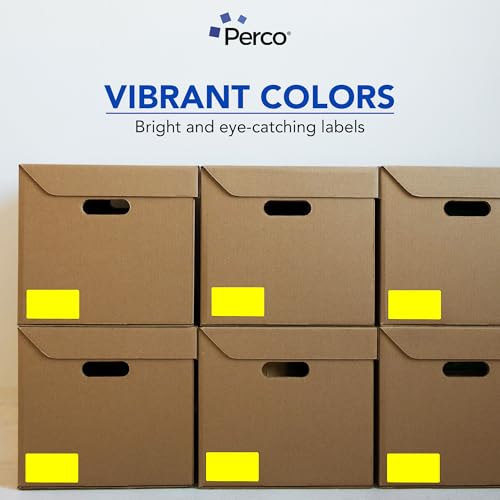 Neon Yellow 3x5 Inch Perforated Sticker Labels (Mini Roll / Neon Yellow)