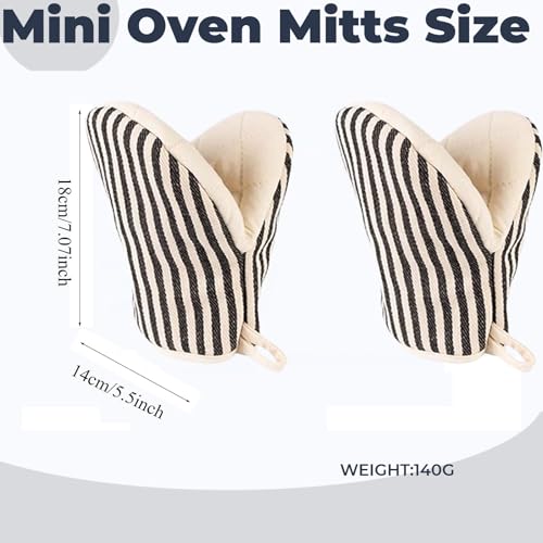 1 Pair Mini Oven Mitts (Balck)