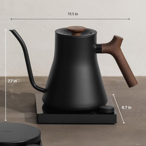 Stagg EKG Pro Studio Gooseneck Electric Kettle (Matte Black with Walnut Handle + Lid Pull / EKG Pro Studio)