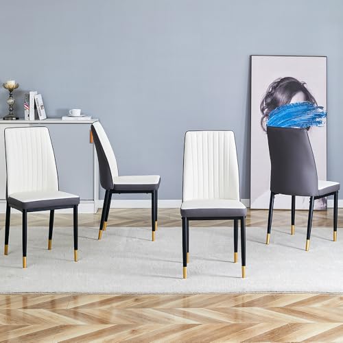 Modern Dining Chairs Set (B- Off White)
