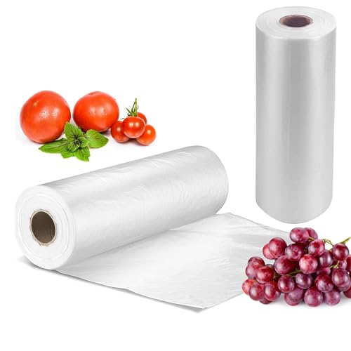 4 Rolls] 12" X 20" Plastic Produce Bags on a Roll (4 Count)