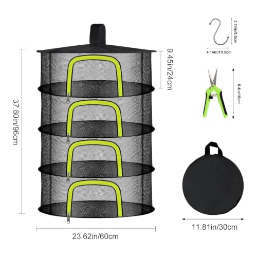 Doacpr 4 Layer Hanging Herb Drying Rack