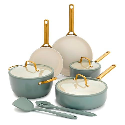 Nonstick Reserve Pro 10 Piece Cookware Set (Moss Green / 10 Piece Cookware Set)