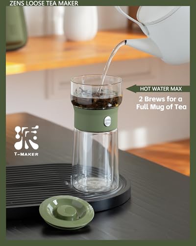 Modern Glass Infuser Teapot (05-Army Green / 9oz)