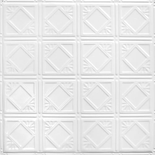 Tin Backsplash [5 (Pattern #19 / Bright White Satin)