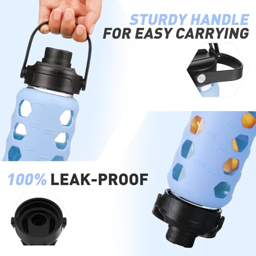 Glass Water Bottle (Glacier / 24 Ounces)