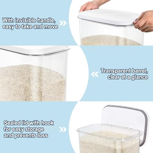 Airtight Rice Storage Container (White / 12L-1pack)