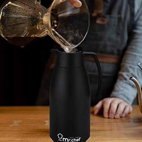 SINCE 1997 MR.CHEF 51Oz Thermal Coffee Carafe (Black / 50.7 Ounces)