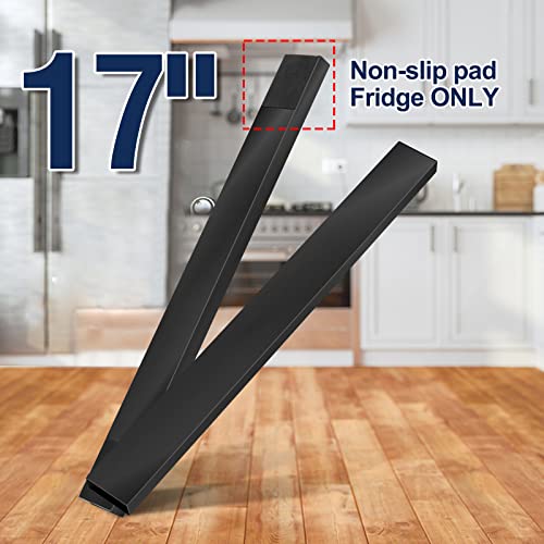 Black Magnetic Knife Strip for Refrigerator (01.17inch Black with Hooks)
