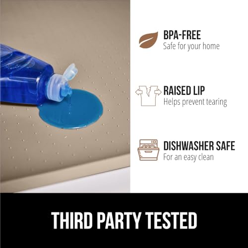 Waterproof Silicone Under Sink Mat (Beige / 46"w X 22"l)