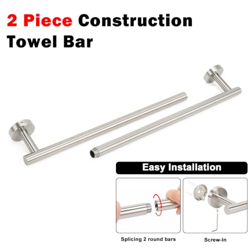 Bath Towel Bar (Brushed Nickel / 33 Inch)